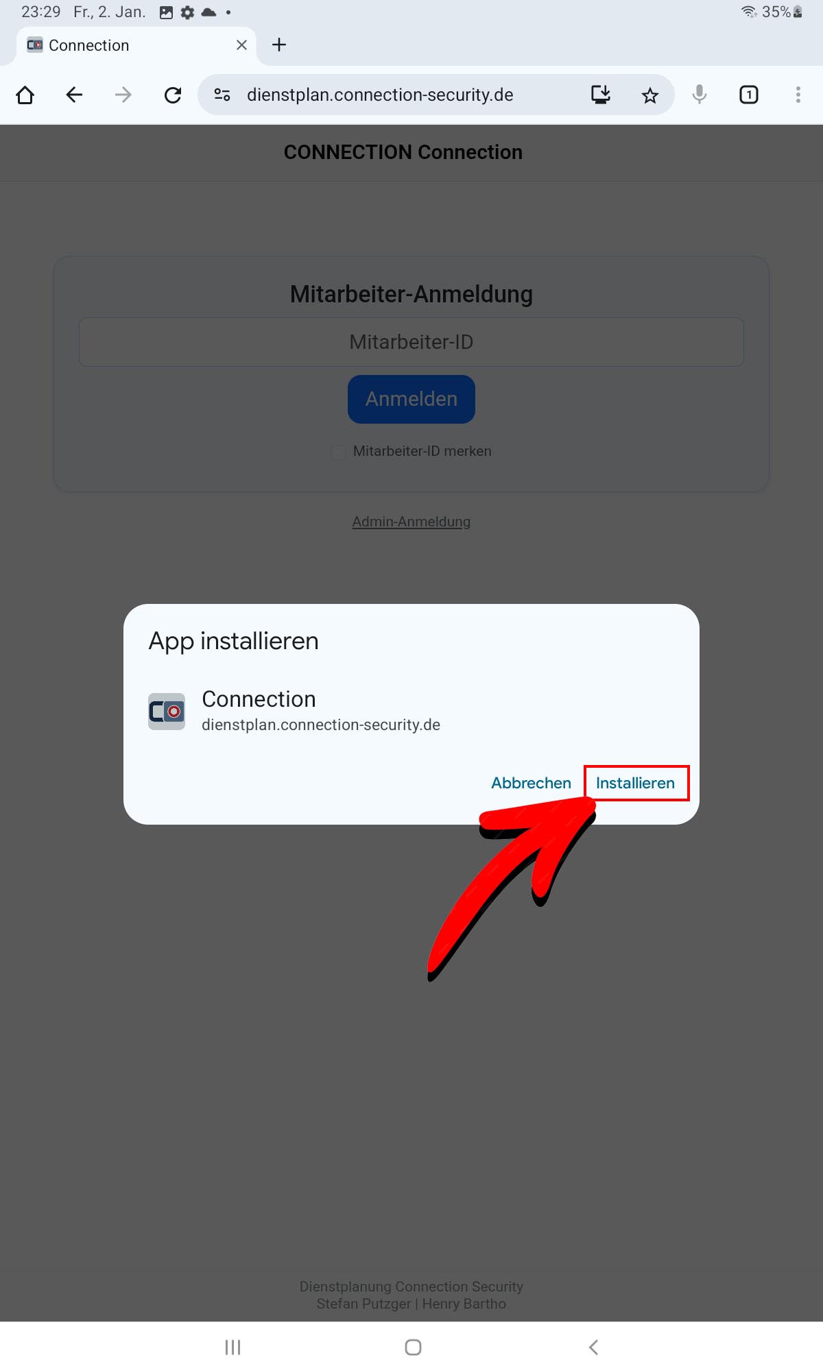 Schritt 4: Installieren