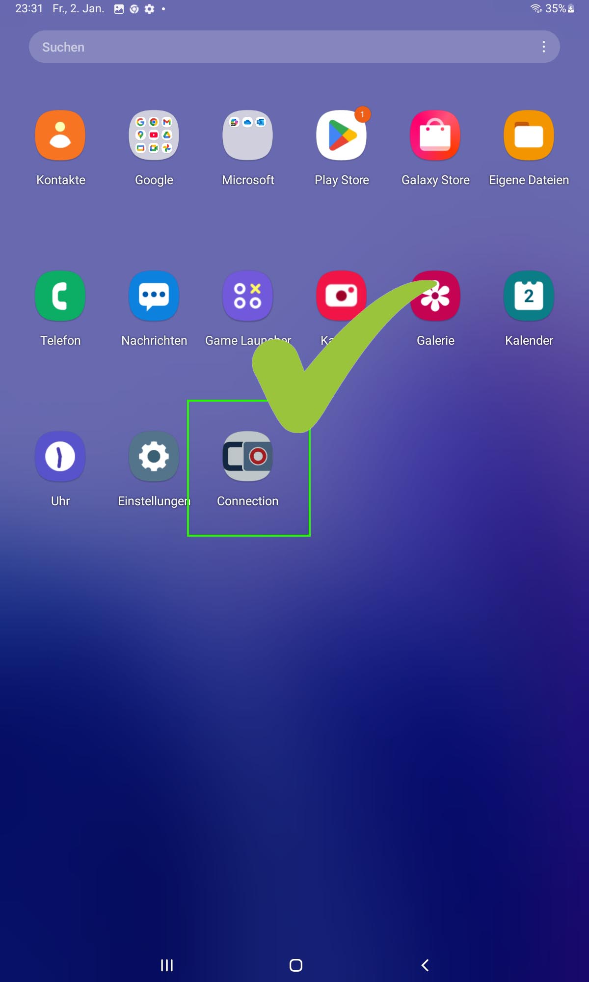 Fertig: Icon auf dem Startbildschirm